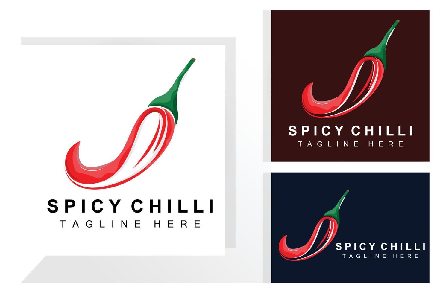 conception de logo de piment épicé, illustration de légumes rouges, ingrédients de cuisine, produits de marque de vecteur de piment chaud