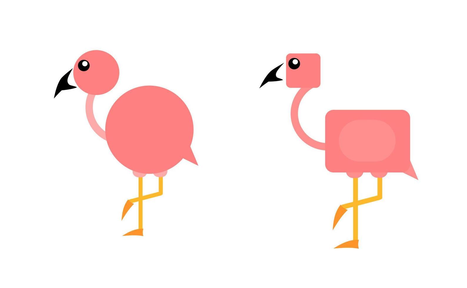 mignon flamant rose clipart vecteur