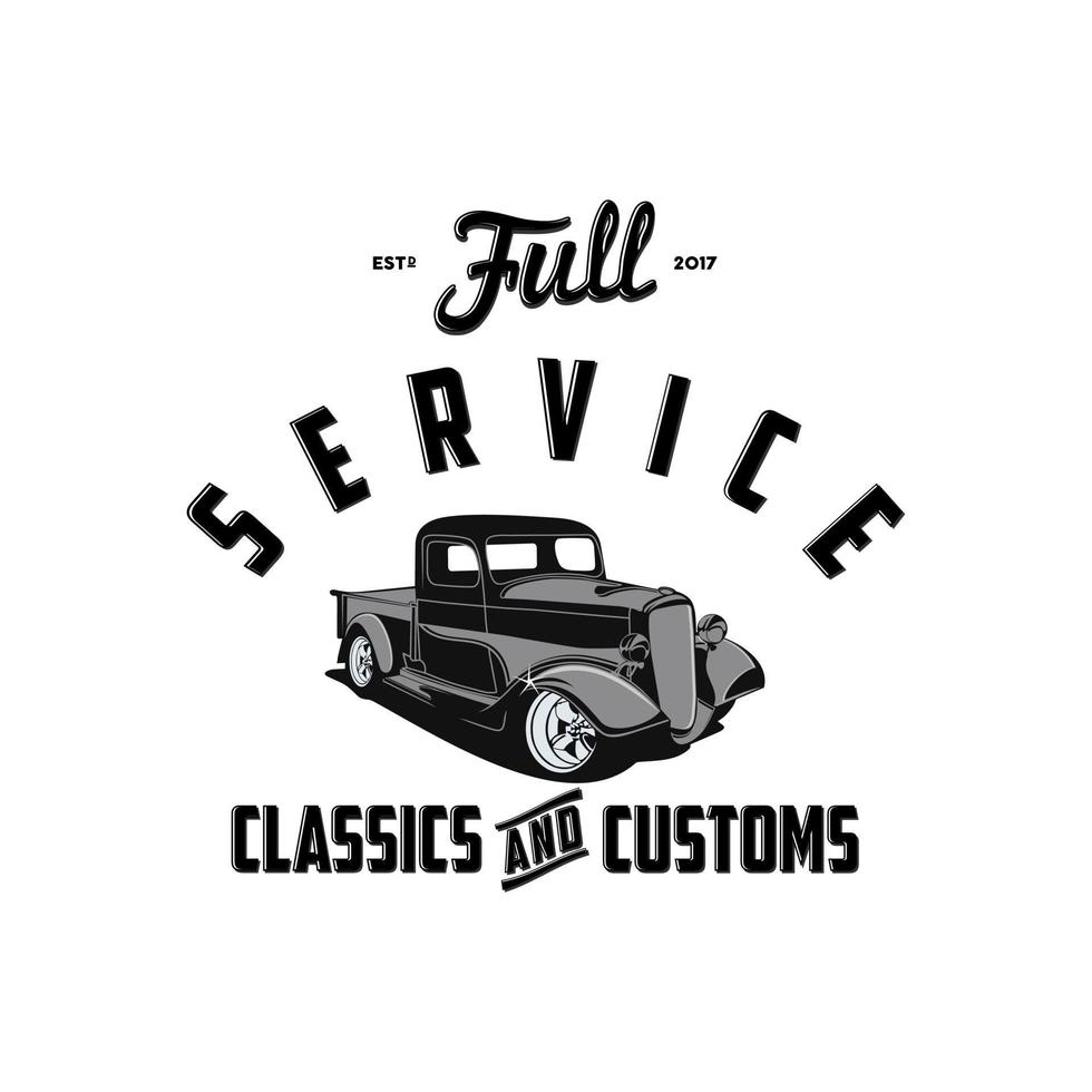 service logo classique et personnalisé 2 vecteur. vecteur