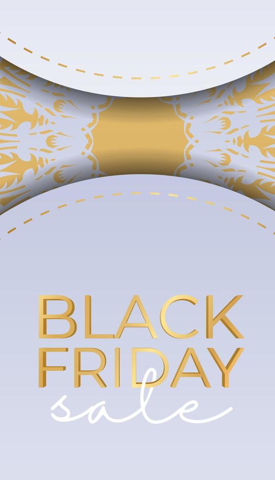 publicité pour le vendredi noir couleur beige avec ornement vintage vecteur