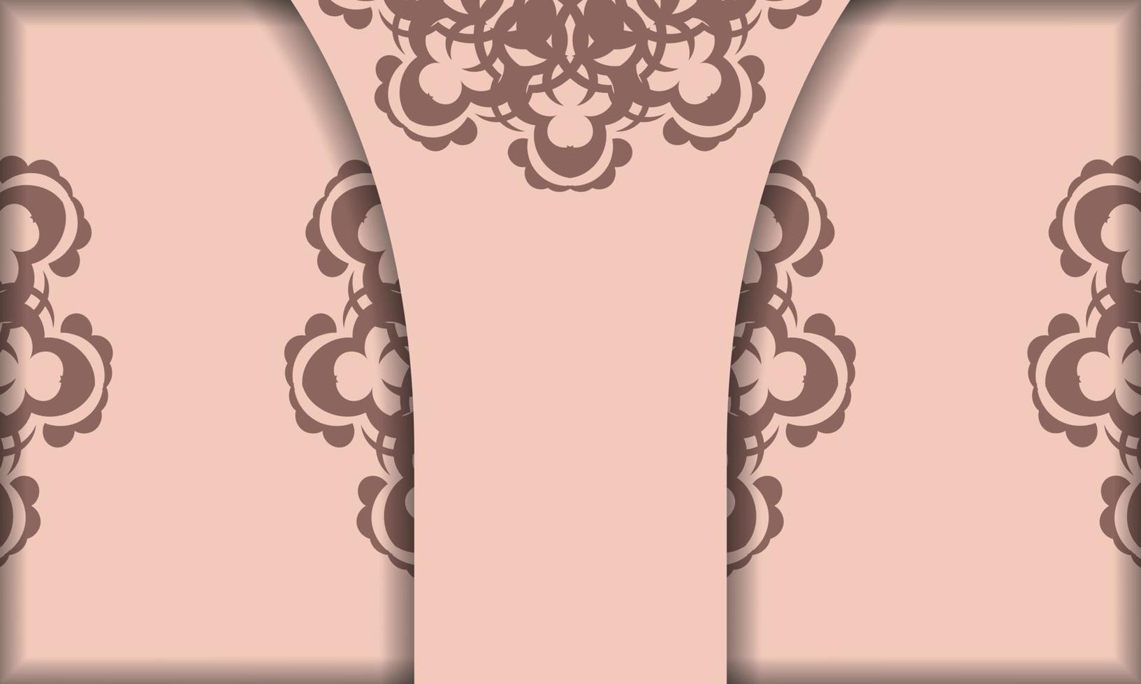 dépliant de couleur rose avec motif abstrait pour votre conception. vecteur