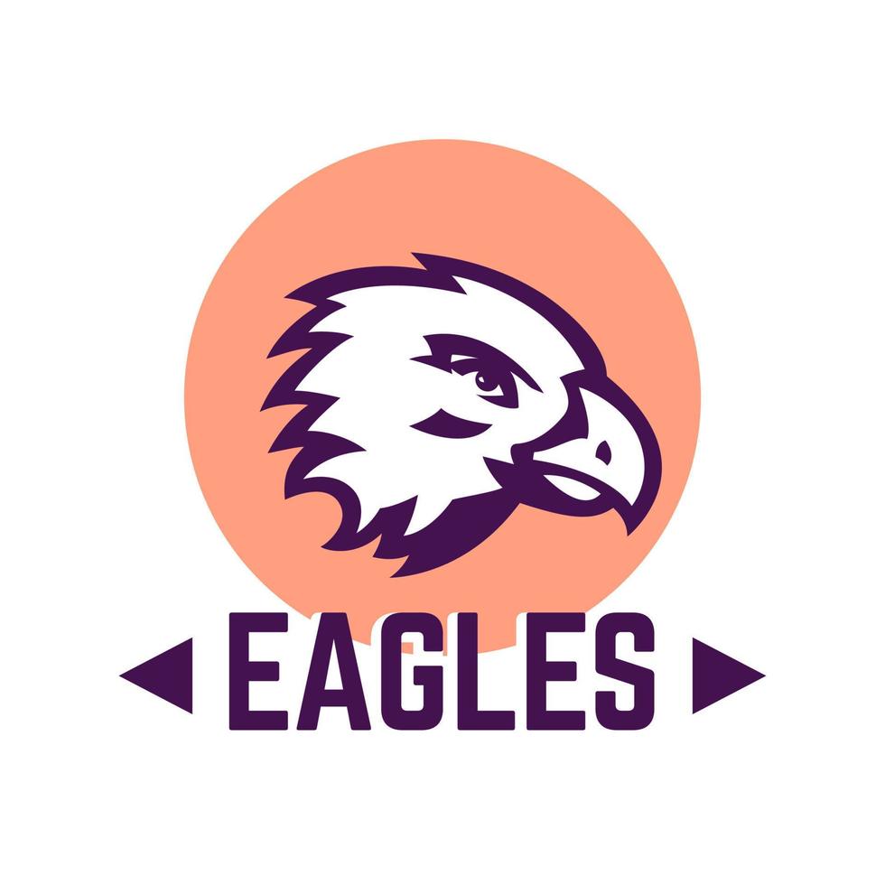 faucon, tête d'aigle, éléments de conception de logo sur blanc, illustration vectorielle vecteur