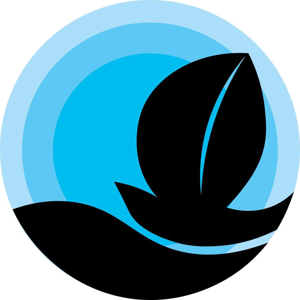 icônes vectorielles pour le logo de la vague bleue de la plage vecteur
