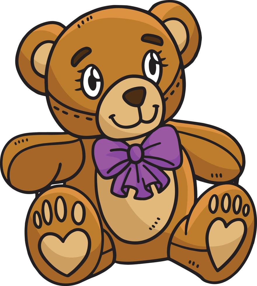 ours en peluche dessin animé couleur clipart illustration vecteur