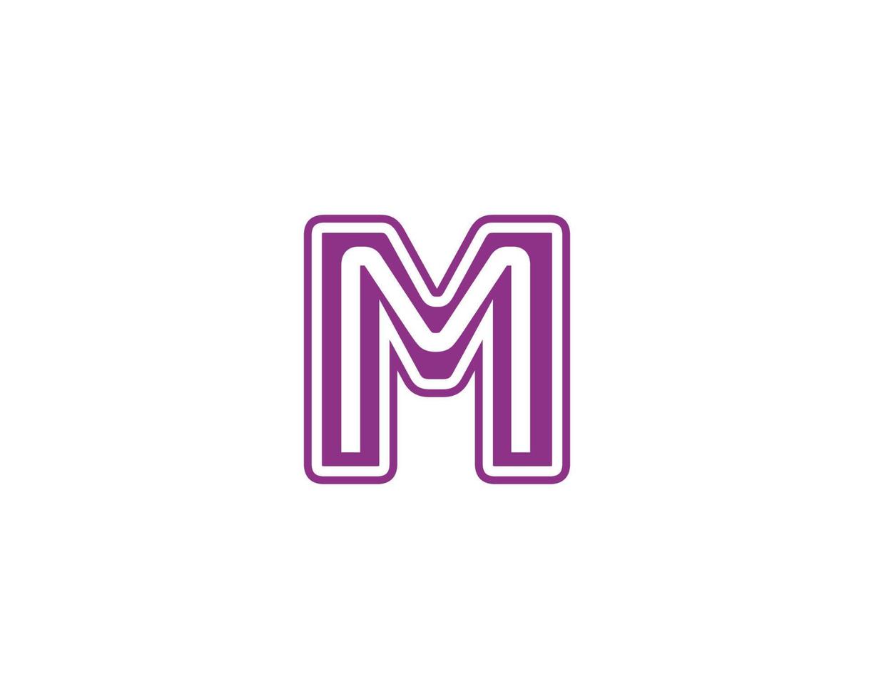 modèle vectoriel de conception de logo m