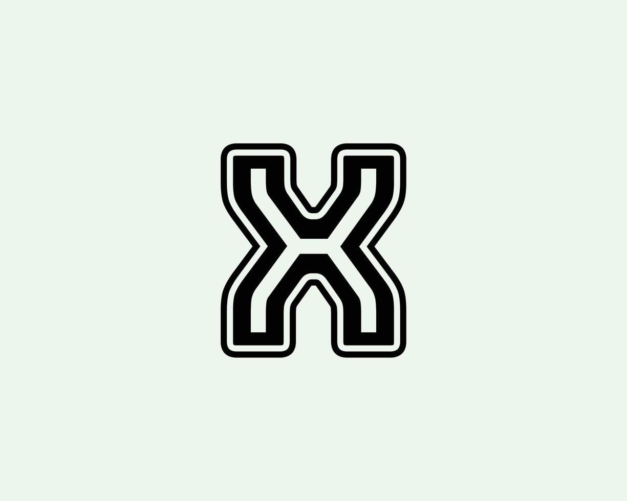 x modèle de vecteur de conception de logo