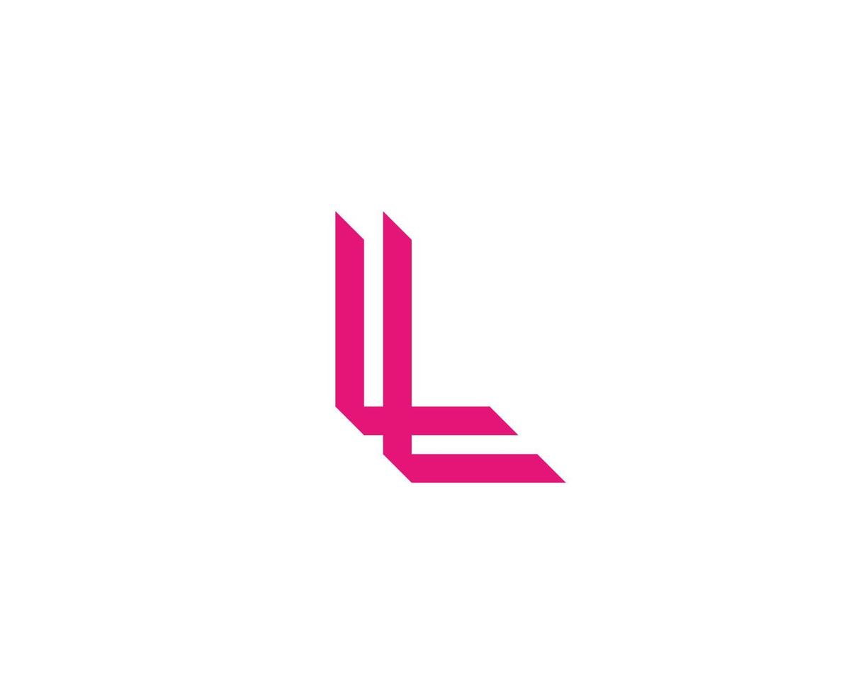 modèle de vecteur de conception de logo l ll