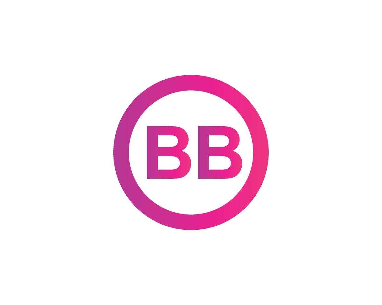 modèle de vecteur de conception de logo bb