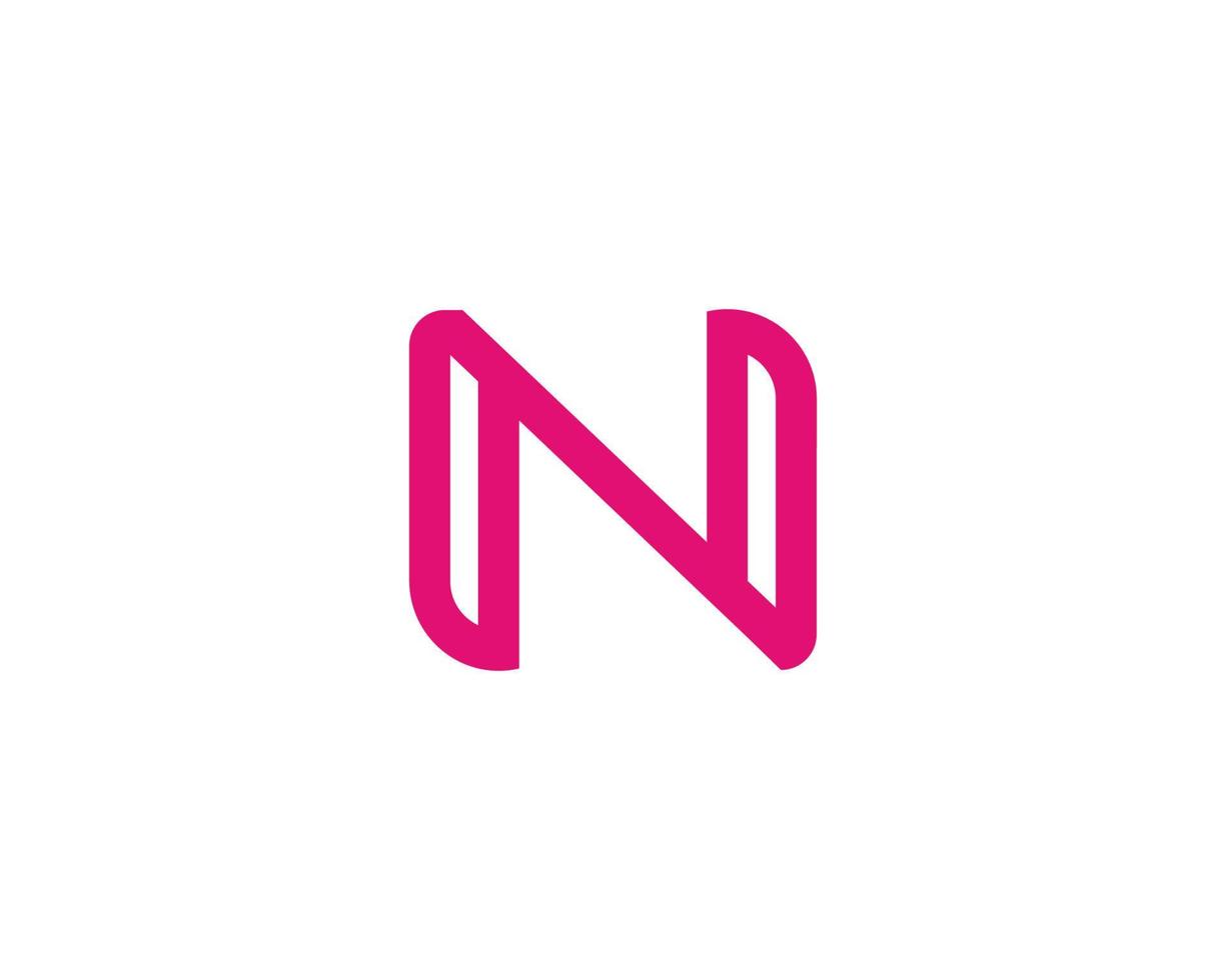 modèle de vecteur de conception de logo n nn