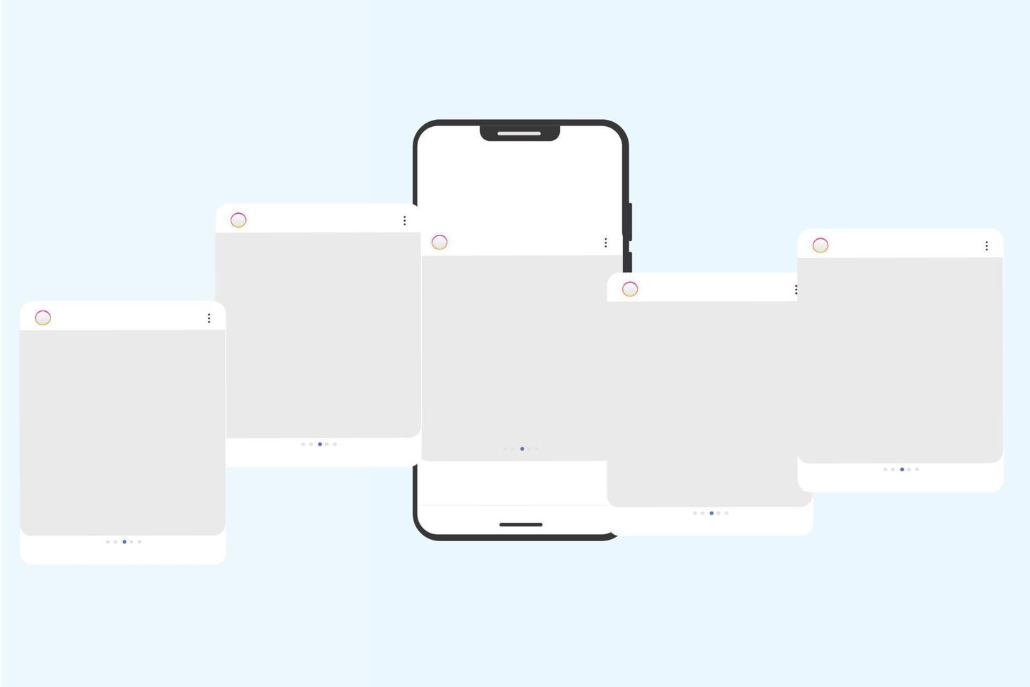 modèle de publication de carrousel de médias sociaux vecteur