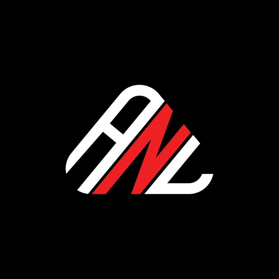 création de logo de lettre anl avec graphique vectoriel, logo anl simple et moderne en forme de triangle. vecteur