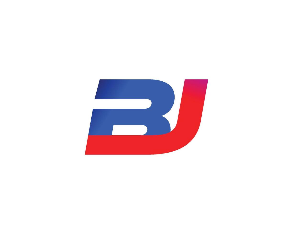 modèle de vecteur de conception de logo bj jb