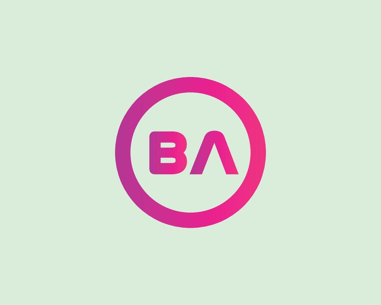 modèle de vecteur de conception de logo ba ab