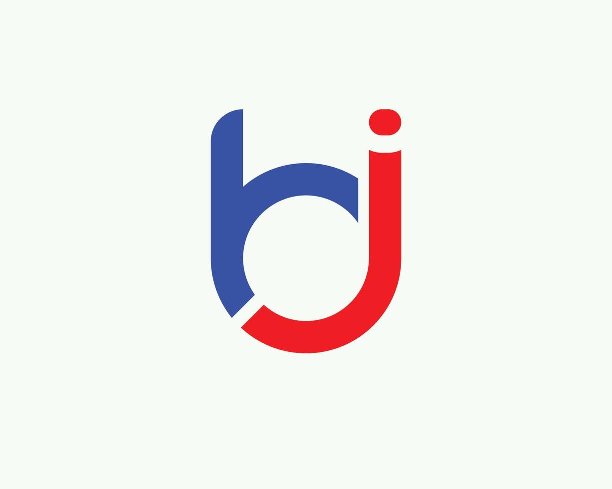 modèle de vecteur de conception de logo bj jb