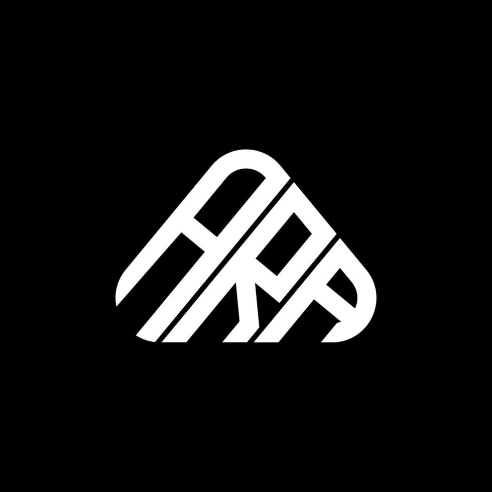 conception créative du logo de la lettre ara avec graphique vectoriel, logo ara simple et moderne en forme de triangle. vecteur