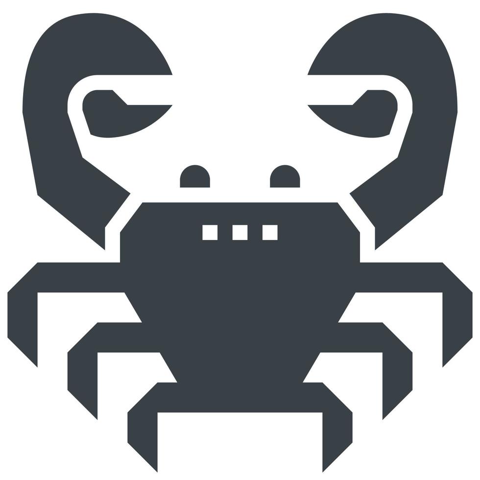 icône de clip art crabe vecteur