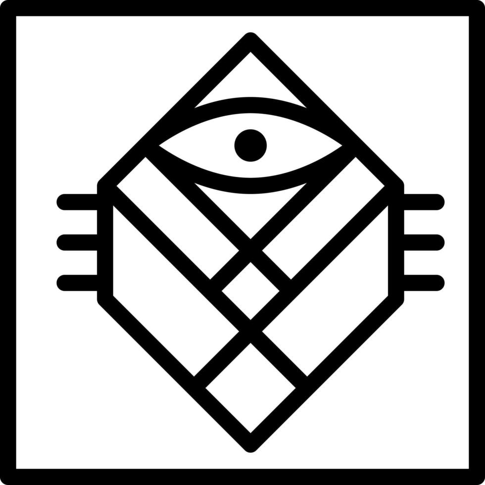 punaise abstrait géométrique polygone œil clipart icône vecteur