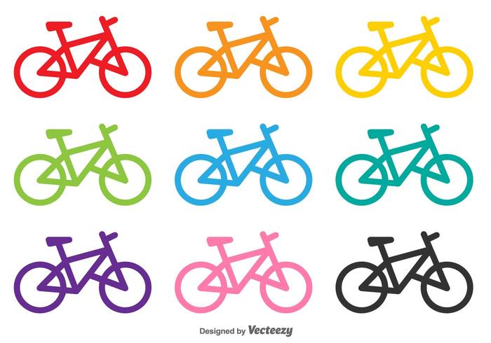 Formes Vectoriales de Bicyclettes vecteur