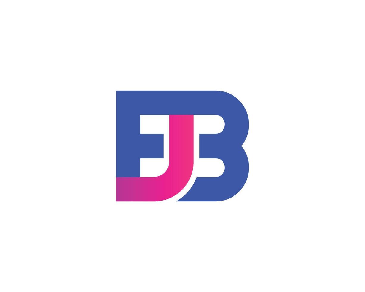 modèle de vecteur de conception de logo bj jb