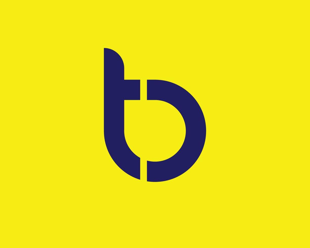 modèle de vecteur de conception de logo bt tb