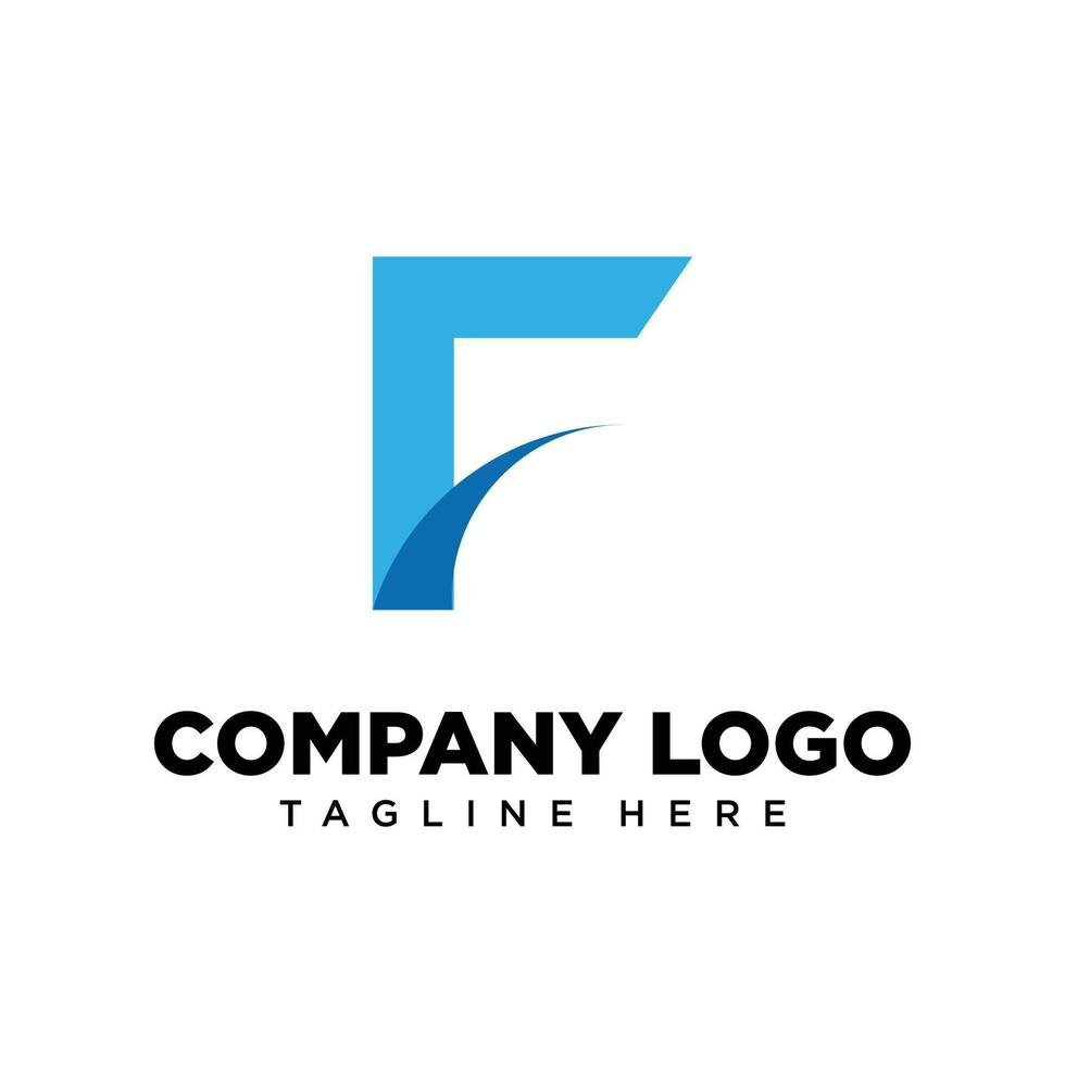 lettre de conception de logo f adaptée à l'entreprise, à la communauté, aux logos personnels, aux logos de marque vecteur