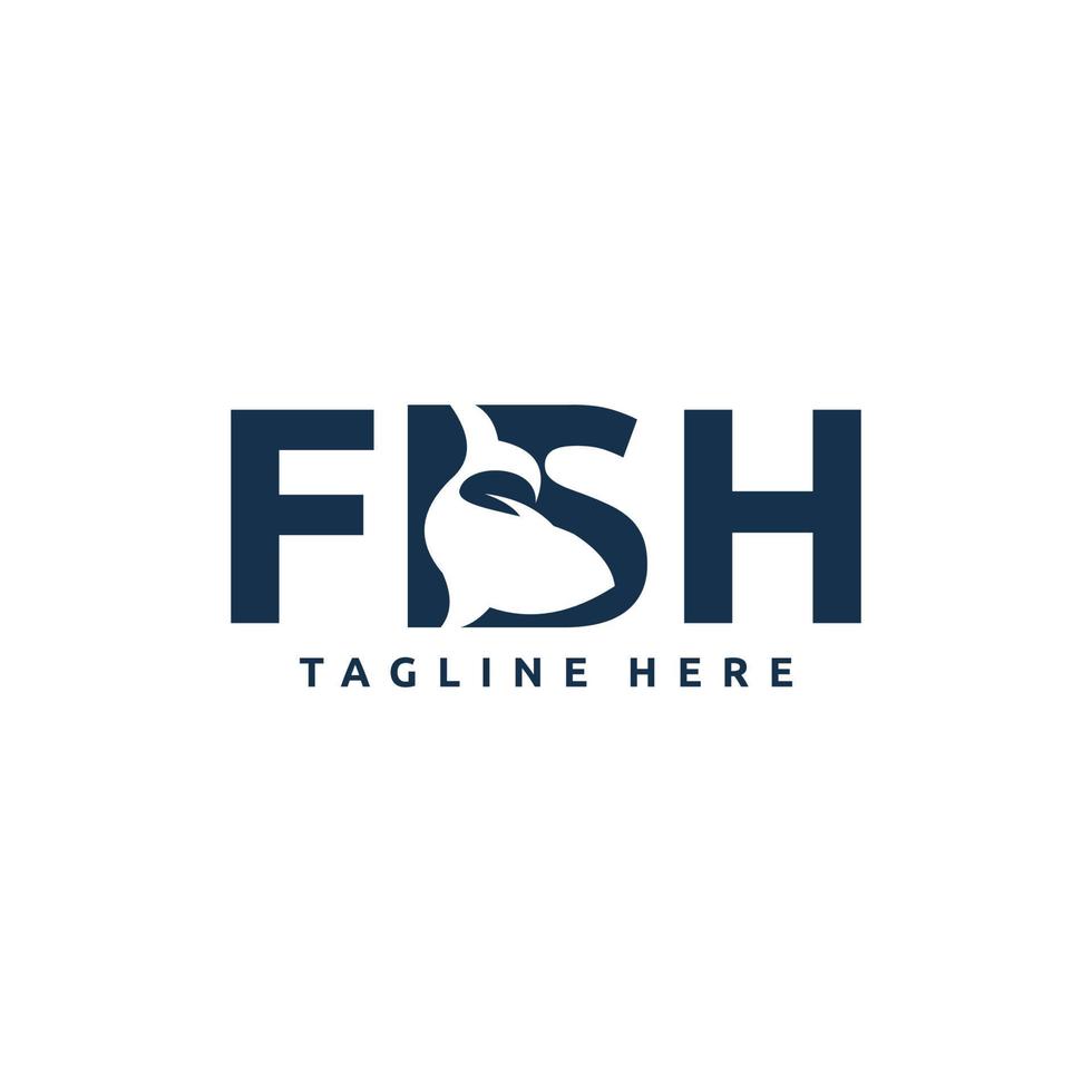 création de logo de poisson pour fruits de mer frais ou logo d'entreprise logo vectoriel icône emblème d'étiquette