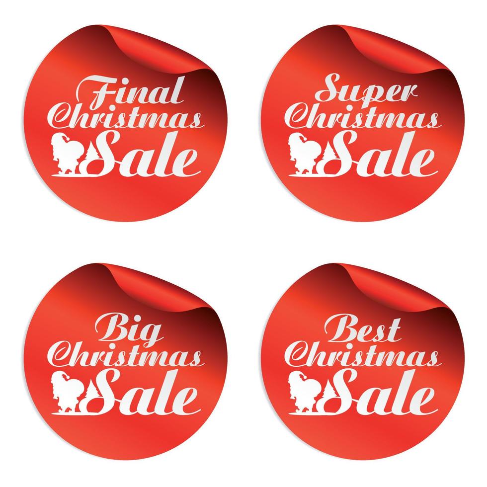 autocollants de vente de noël rouge final, super, grand, meilleur vecteur