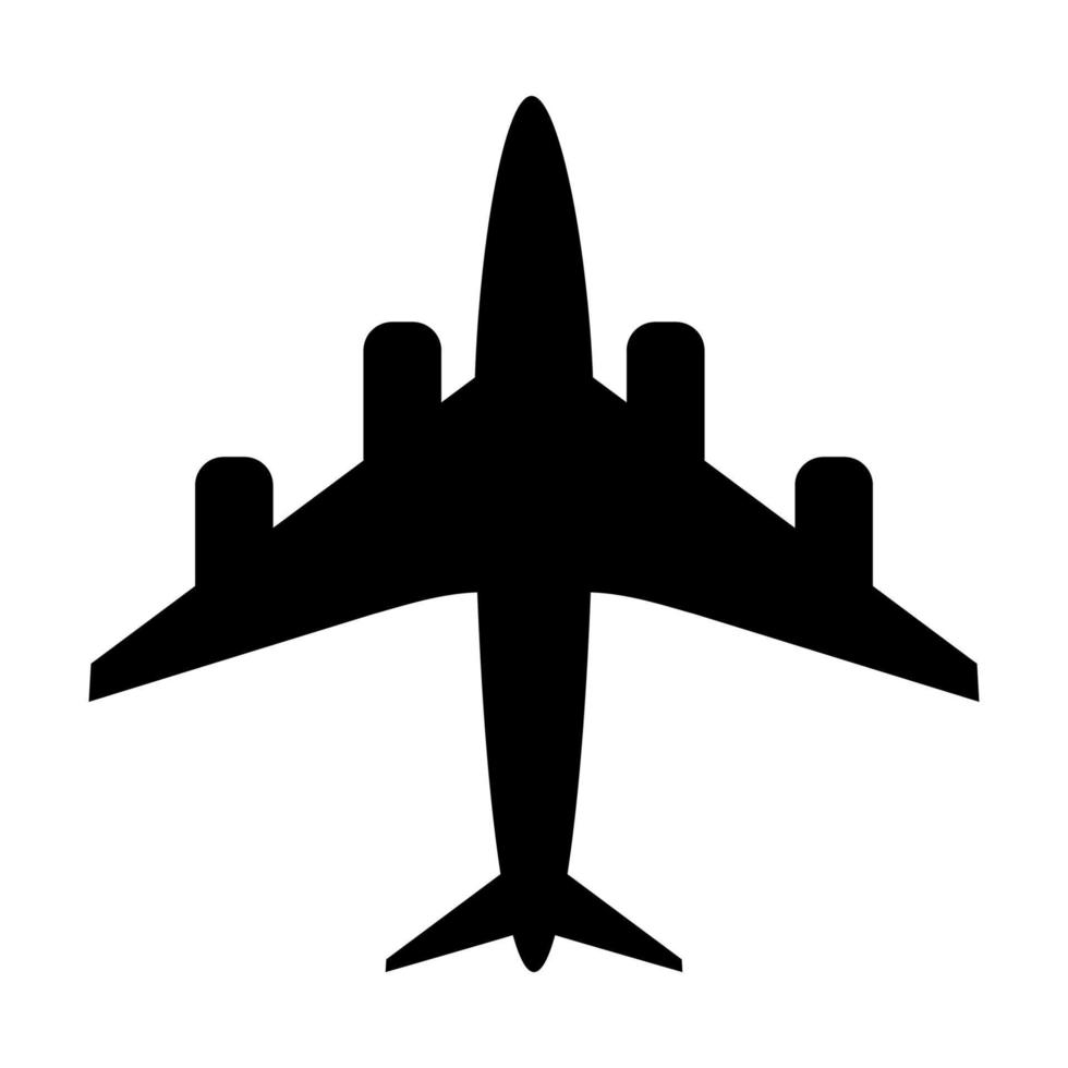 avion, icône isolé sur fond blanc vecteur