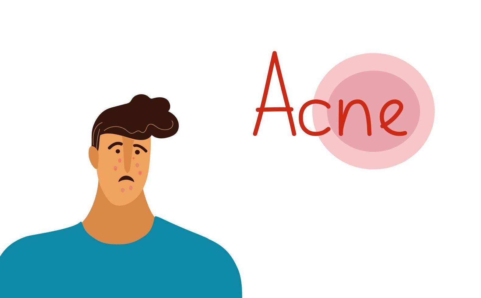 vecteur de concept d'acné
