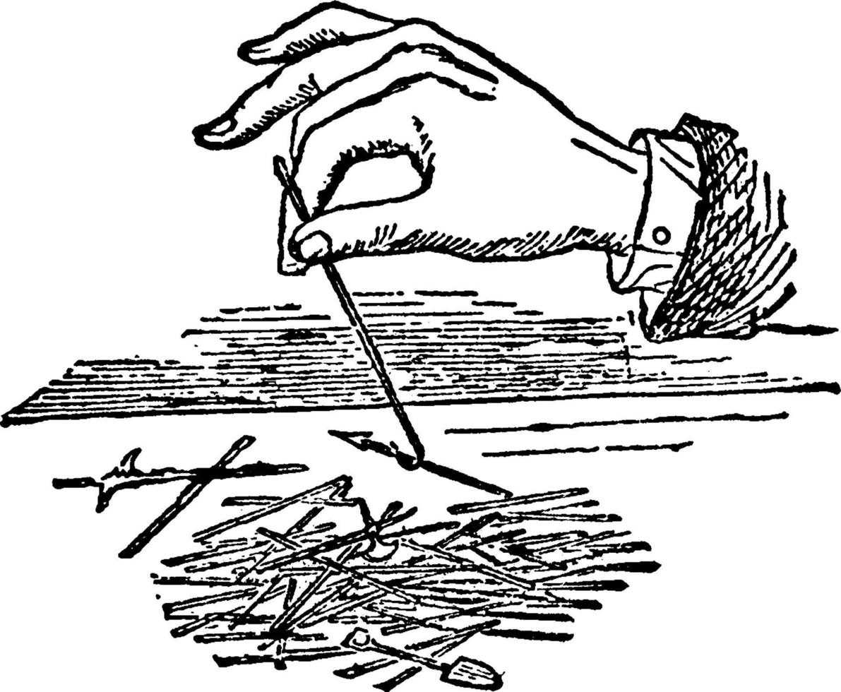 illustration vintage de jackstraws. vecteur