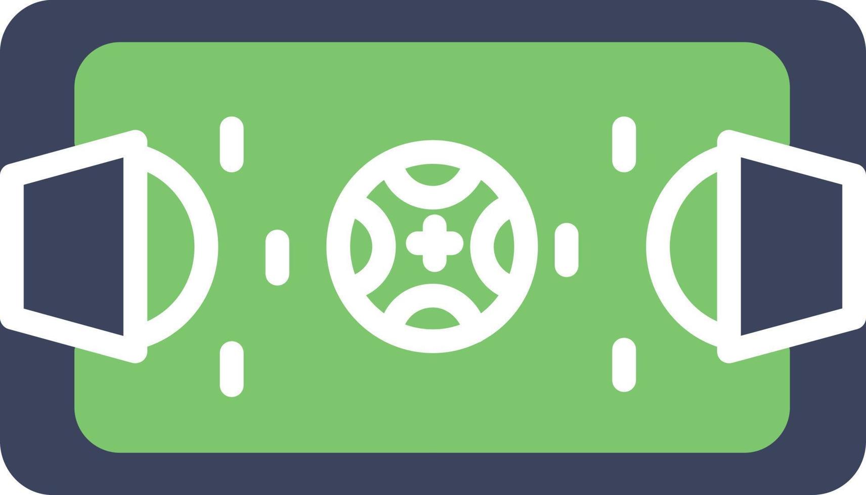 icône plate de terrain de football vecteur