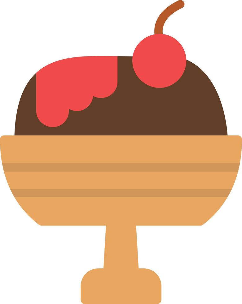 icône plate de pudding vecteur