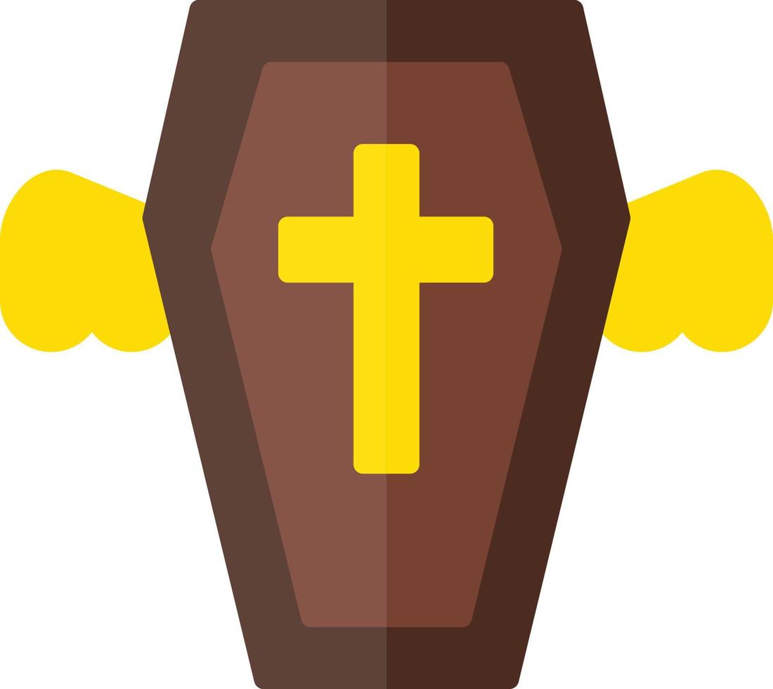 icône plate de cercueil vecteur