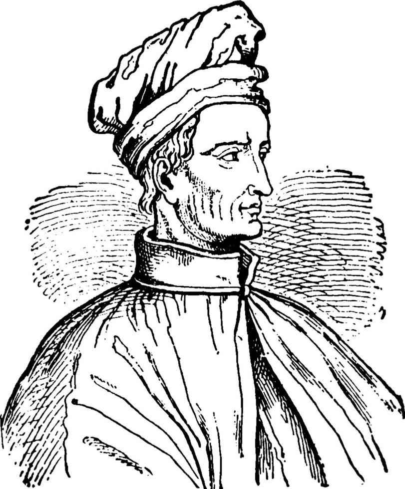 amerigo vespucci, illustration vintage vecteur