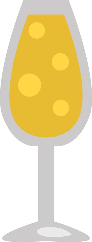 champagne doré, illustration, vecteur sur fond blanc.