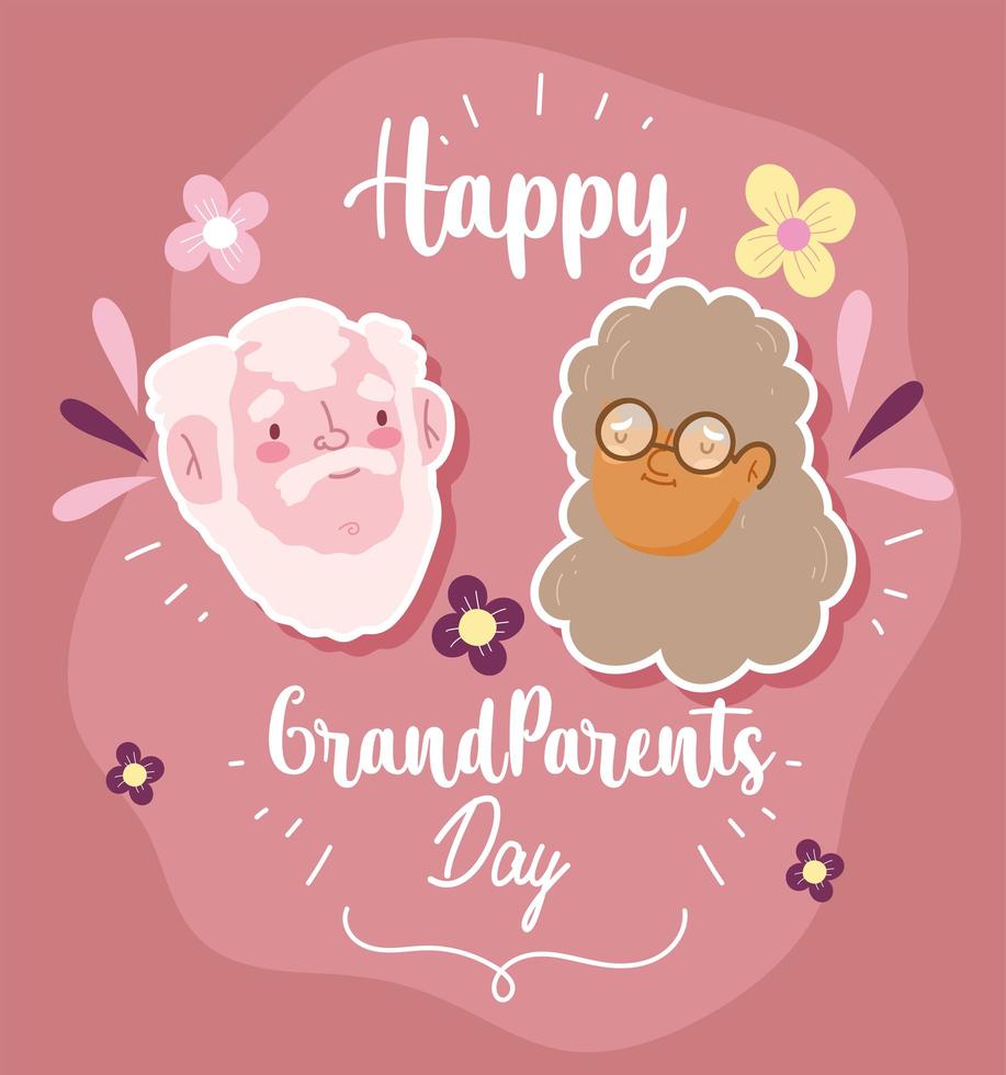 bonne fête des grands-parents, mignonne grand-mère vecteur