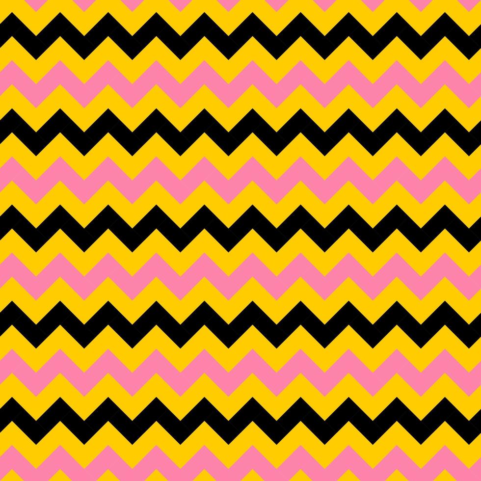 motif sans couture zig zag chevron noir et rose vecteur