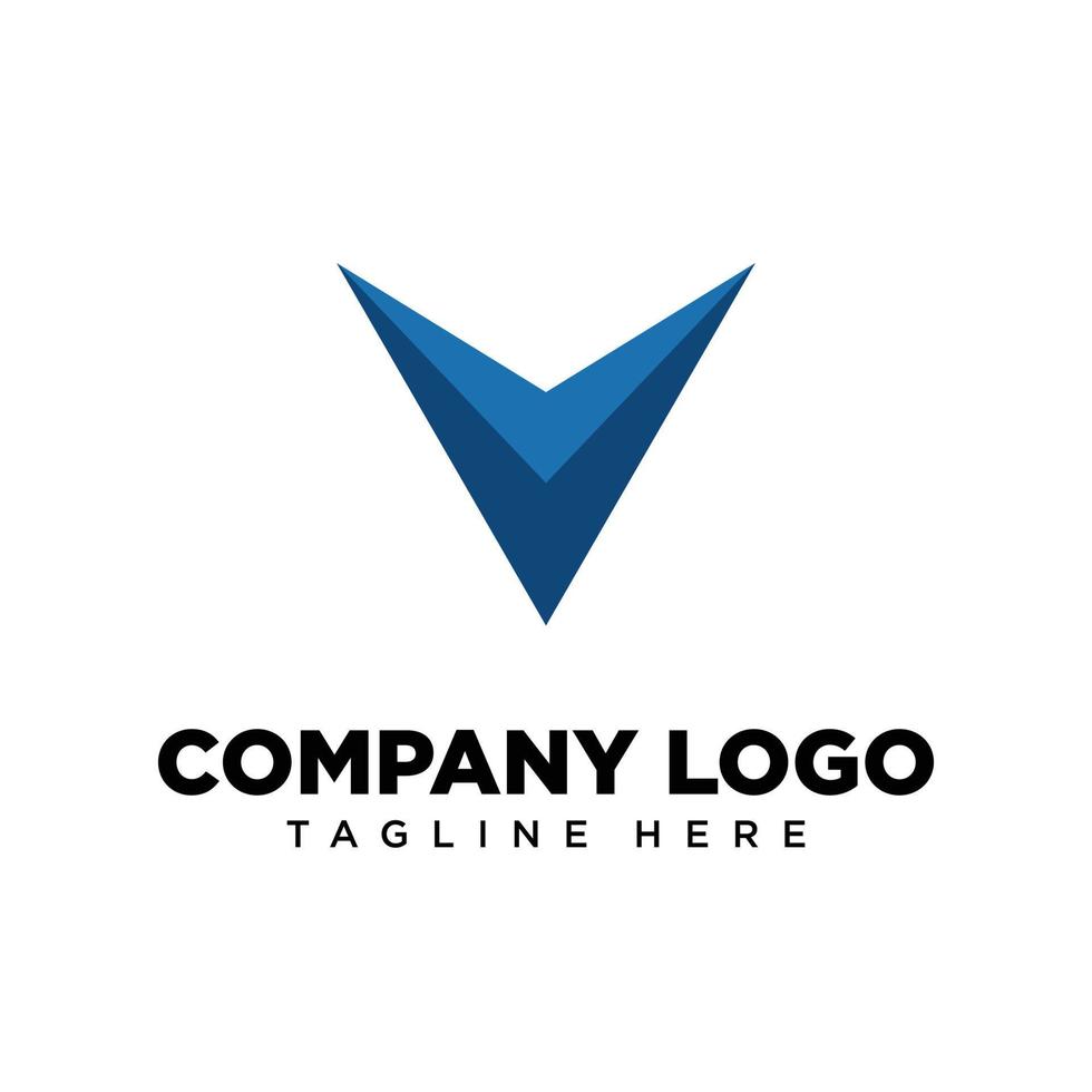 lettre de conception de logo v adaptée à l'entreprise, à la communauté, aux logos personnels, aux logos de marque vecteur
