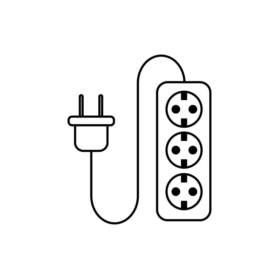 icône de vecteur de prise de courant dans un style simple.