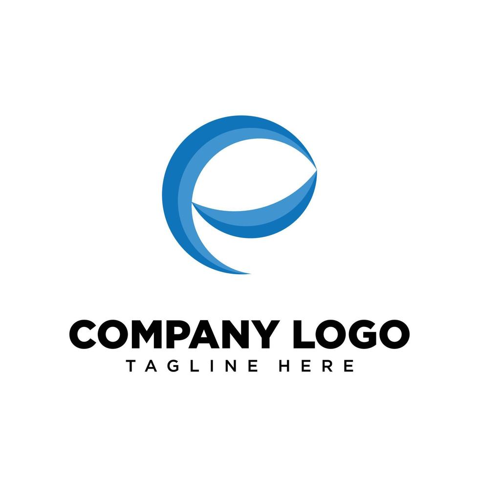 lettre de conception de logo e adaptée à l'entreprise, à la communauté, aux logos personnels, aux logos de marque vecteur