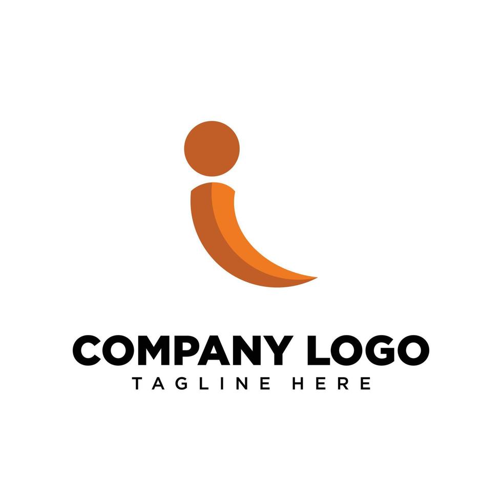 lettre de conception de logo i adaptée à l'entreprise, à la communauté, aux logos personnels, aux logos de marque vecteur