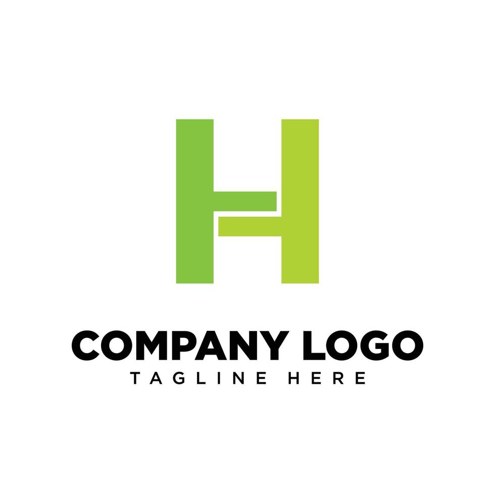 lettre de conception de logo h adaptée à l'entreprise, à la communauté, aux logos personnels, aux logos de marque vecteur
