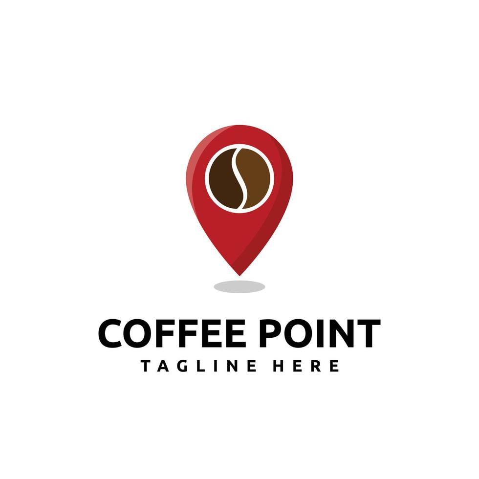création de logo de point de café pour les magasins, les restaurants, les emblèmes, les étiquettes et les entreprises de café vecteur