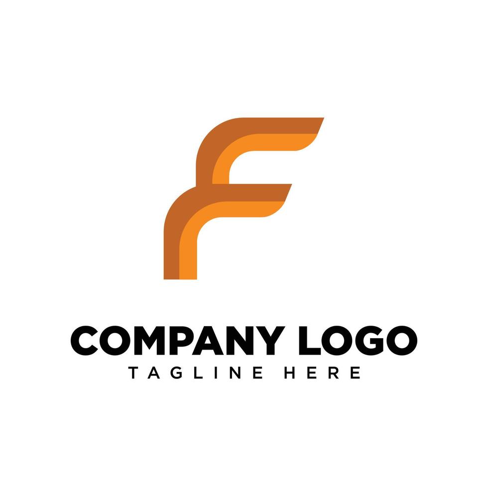 lettre de conception de logo f adaptée à l'entreprise, à la communauté, aux logos personnels, aux logos de marque vecteur