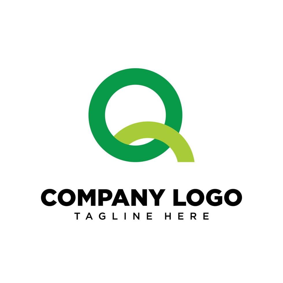 lettre de conception de logo q adaptée à l'entreprise, à la communauté, aux logos personnels, aux logos de marque vecteur