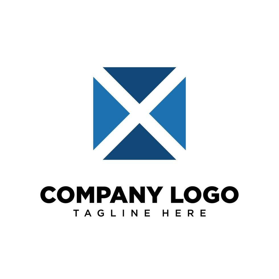 lettre de conception de logo x adaptée à l'entreprise, à la communauté, aux logos personnels, aux logos de marque vecteur