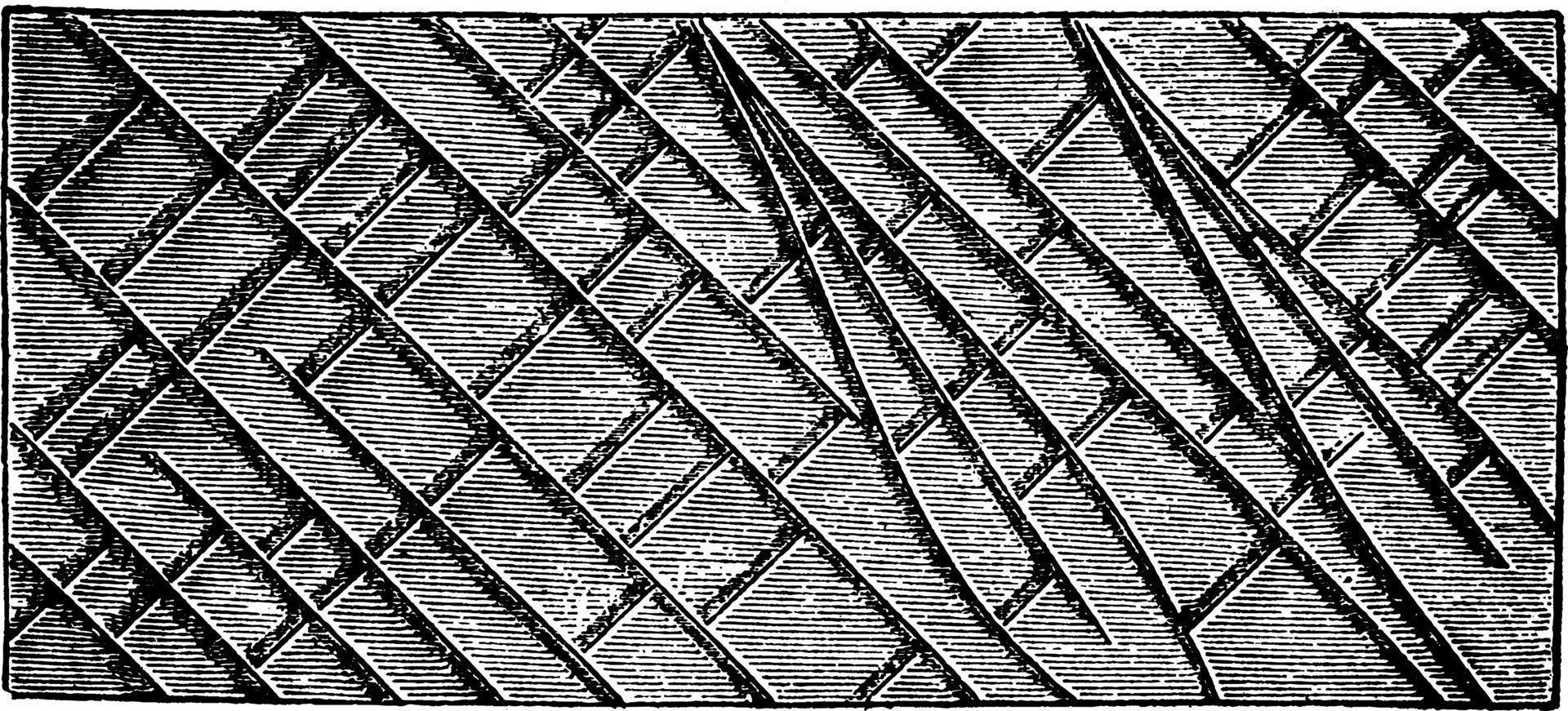 fissures dans le verre, illustration vintage. vecteur