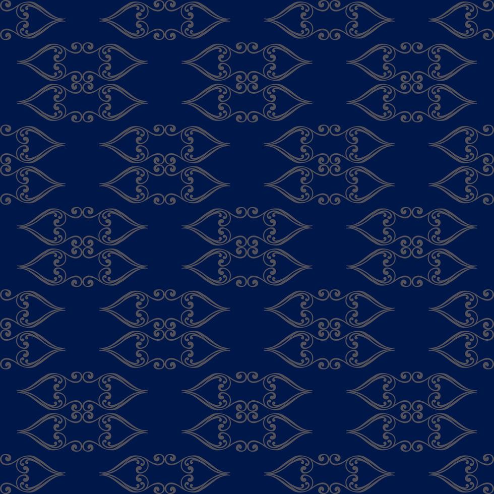 motif ornemental bleu foncé de style unique vecteur