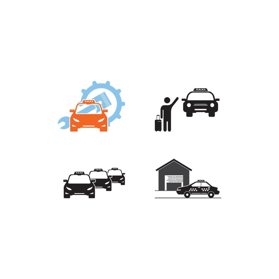 logo d'icône de taxi, dessin vectoriel