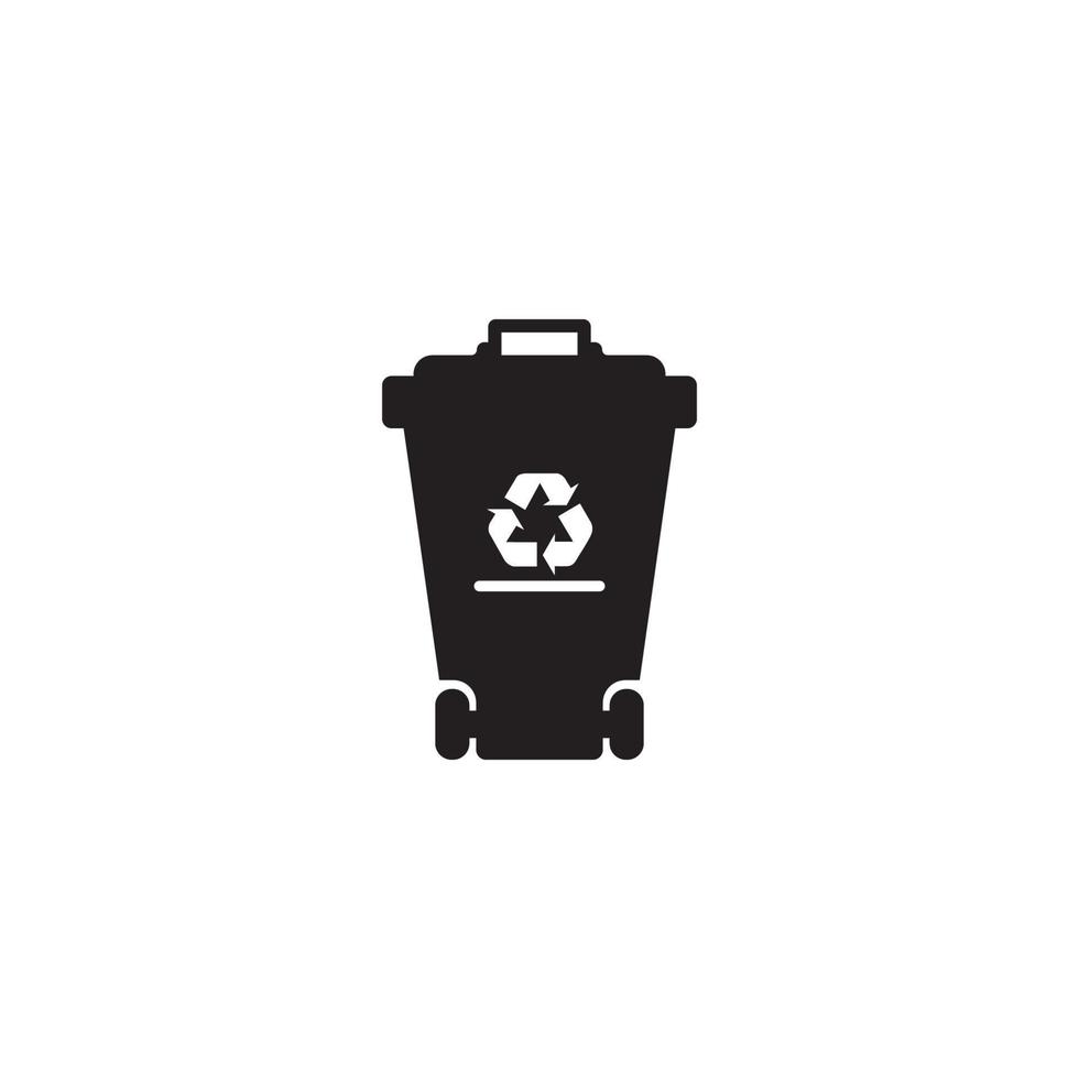 modèle vectoriel d'icône de logo de poubelle